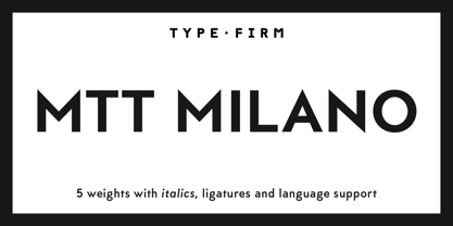 MTT Milano Font Poster 6