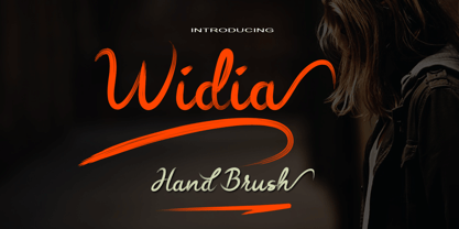 Widia Hand Brush Font Poster 5