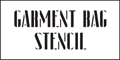 Garment Bag Stencil JNL Font Poster 4