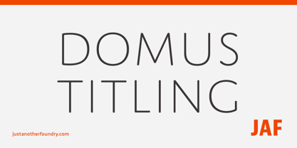 JAF Domus Titling Font Poster 1
