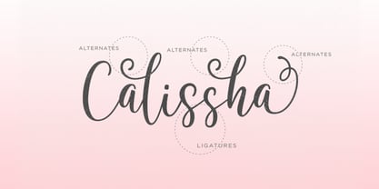 Calissha Script Font Poster 8
