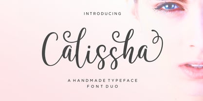 Calissha Script Font Poster 9