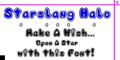 Starslang Halo Font Poster 2