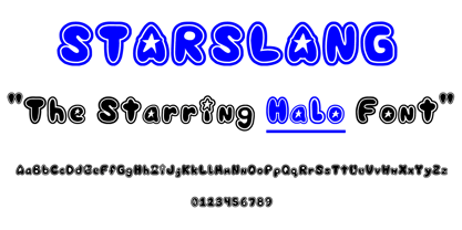 Starslang Halo Font Poster 5