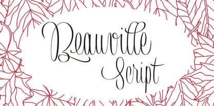 Beauville Script Font Poster 7