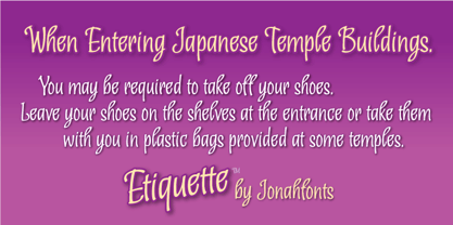 Etiquette Font Poster 1