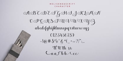 Melisenda Script Fuente Póster 1