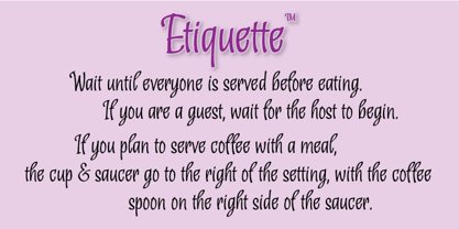 Etiquette Police Poster 2