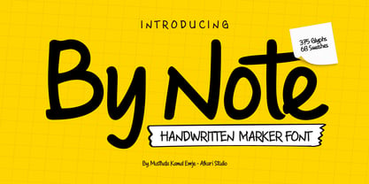 By Note Font Poster 1
