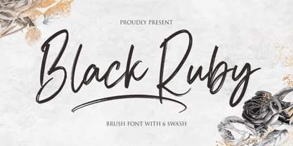 Black Ruby Font Poster 1