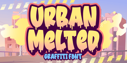 Urban Melted Font Poster 1