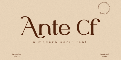 Ante Cf Serif Font Poster 1