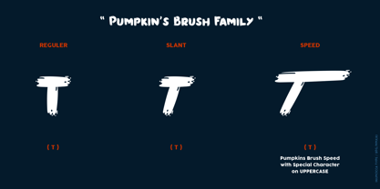 Pumpkins Brush Font Poster 3