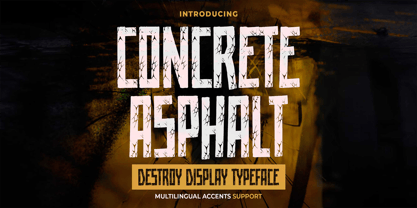 Concrete Asphalt Font Poster 1