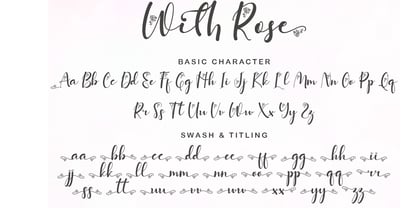 With Rose Font Poster 8