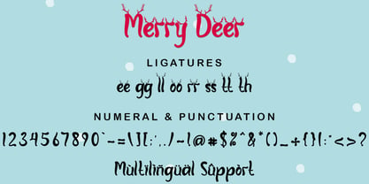 Merry Deer Font Poster 9
