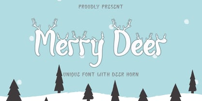 Merry Deer Font Poster 1