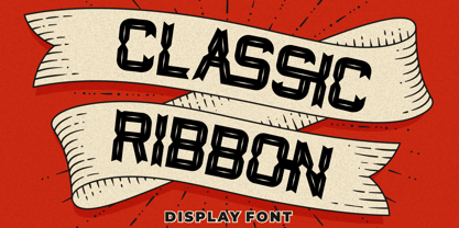 Classic Ribbon Font Poster 1