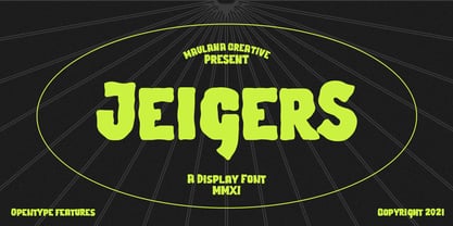 Jeigers Font Poster 1