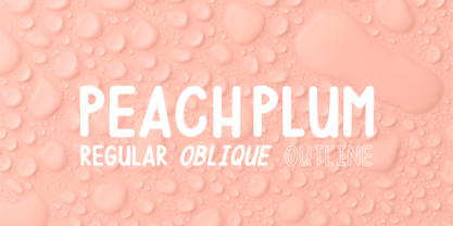 Peach Plum Font Poster 1