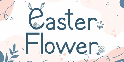 Easter Flower Font Poster 1