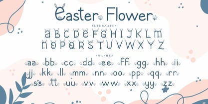 Easter Flower Font Poster 10