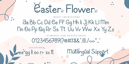 Easter Flower Font Poster 9