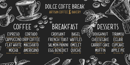 Dolce Caffe Font Poster 2