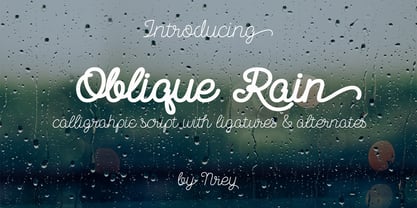 Oblique Rain Font Poster 1