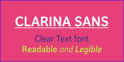 Clarina Sans Police Poster 1