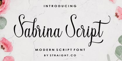 Sabrina Script Font Poster 7