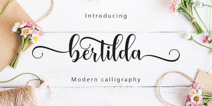 Bertilda Script Font Poster 5