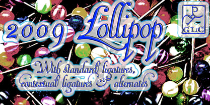 2009 Lollipop Font Poster 1