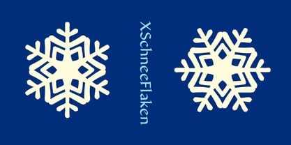 XSchnee Flaken fuente Póster 2