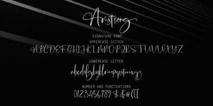 Amstrong Script Font Poster 1