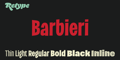 Barbieri Font Poster 1