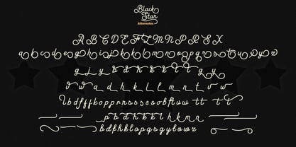 Black Star Font Poster 11