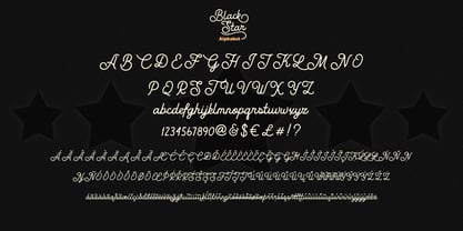 Black Star Font Poster 9
