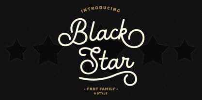 Black Star Font Poster 1