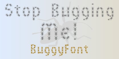 BuggyFont Fuente Póster 4