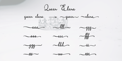 Queen Elena Font Poster 1