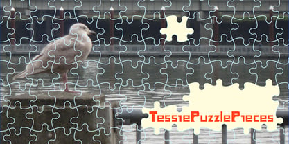 TessiePuzzlePieces Font Poster 4