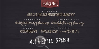 Tooth & Nail Font Poster 1