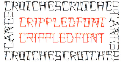 Crippled Font Fuente Póster 5