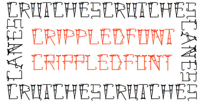 Crippled Font Font Poster 5