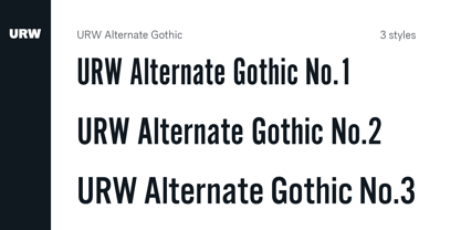 Alternate Gothic Fuente Póster 4