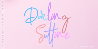 Darling Suttine Font Poster 6