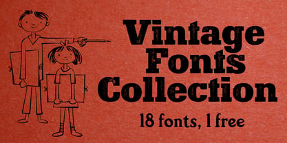 Vintage Fonts Collection Fuente Póster 7