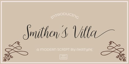 Smithens Villa script Fuente Póster 2