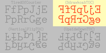 SdrawkcabTOC Font Poster 4